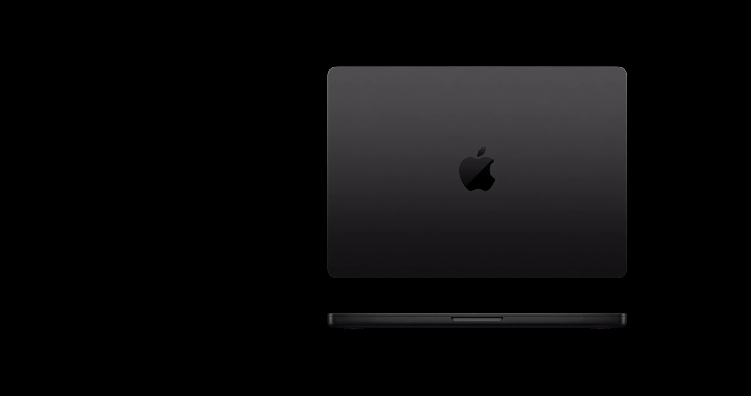 MacBook Pro models shown from top and side
