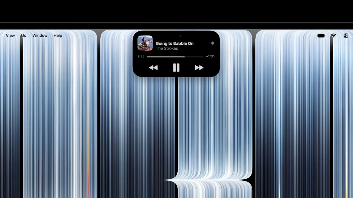 Dynamic Island on the new PROLED MacBook Pro
